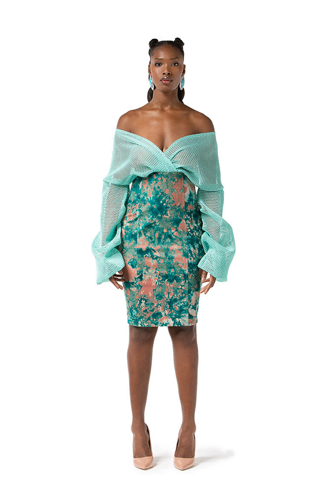 TAWI" 3D Mesh Dress